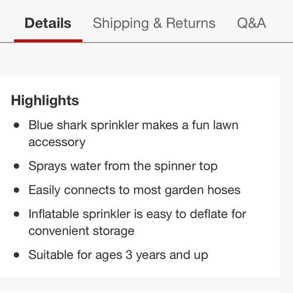 Target Toys Target Sun Squad Outdoor Inflatable Shark Sprinkler